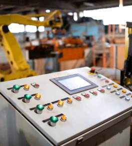close-up-view-industrial-computer-control-switchboard-operating-manufacturing-machines